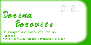 dorina borovits business card